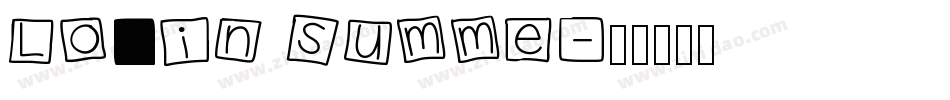 Lovin Summe字体转换